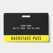 Badge Insigne d'identité de l'agent de l'événement de l' (Dos)