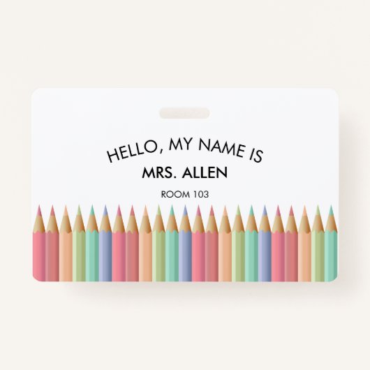 Badge Insigne d'identité de l'enseignant (Devant)