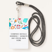 Badge Insigne d'identité de l'enseignant avec fourniture (Derrière avec lanière)