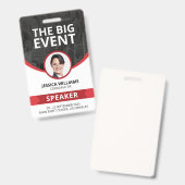 Badge Insigne d'identité de l'invité de l'événement Mode (Avant & arrière)