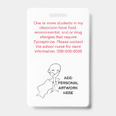 Badge Insigne d'identité du personnel enseignant personn (Back)