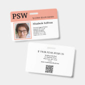 Badge Insigne d'identité photo de l'employé de la SSFP (Avant & arrière)