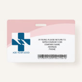 Badge Insigne d'identité photo de l'employé de l'hôpital (Dos)