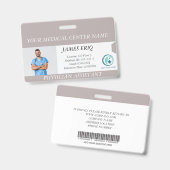 Badge Insigne d'identité photo de l'employé de l'hôpital (Avant & arrière)