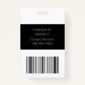 Badge Insigne d'identité photo de l'équipage personnalis (Dos)