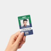 Badge Insigne D'Image De L'Employé - Vert Et Bleu De La  (À main)