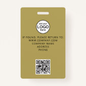 Badge Insigne d'or de l'événement Code QR d'accès VIP pe (Dos)