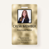 Badge Insigne d'or de l'événement membre d'équipage pers (Devant)