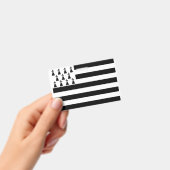 Badge Insigne du drapeau de Bretagne (Gwenn-ha-du) (Manuel / portable)