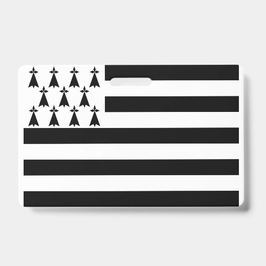 Badge Insigne du drapeau de Bretagne (Gwenn-ha-du) (Avant)