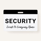 Badge Insigne du nom de l'entreprise du personnel de séc (Devant)