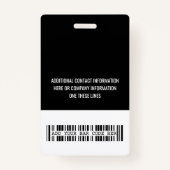 Badge Insigne du nom du personnel Insigne du logo person (Dos)