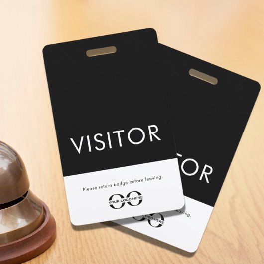 Badge Insigne du visiteur du logo de l'entreprise