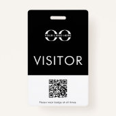 Badge Insigne du visiteur du logo de l'entreprise (Dos)
