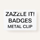 Badge INSIGNE ESCAMOTABLE d'AGRAFE personnalisé par (Devant)