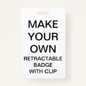 Badge INSIGNE et AGRAFE ESCAMOTABLES personnalisés par (Devant)
