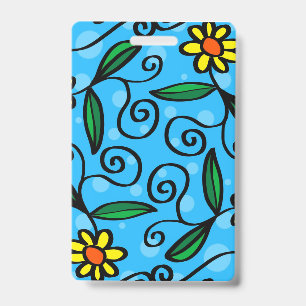 Badge Insigne floral abstrait