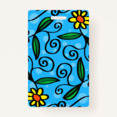 Badge Insigne floral Abstrait (Dos)