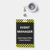 Badge Insigne "GESTIONNAIRE D'ÉVÉNEMENTS" (Front with Retractable)