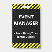 Badge Insigne "GESTIONNAIRE D'ÉVÉNEMENTS" (Back)