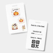 Badge Insigne Hauné Halloween Invitation (Avant & arrière)