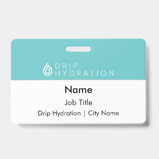 Badge Insigne ID d'hydratation de la goutte (Avant)