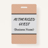 Badge Insigne "INVITÉ AUTORISÉE" (Dos)