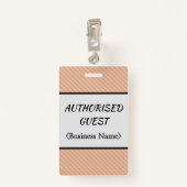 Badge Insigne "INVITÉ AUTORISÉE" (Dos avec clip)