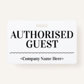 Badge Insigne "INVITÉ AUTORISÉE" (Devant)