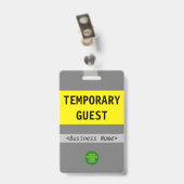 Badge Insigne "INVITÉ TEMPORAIRE" respectable (Arrière avec clip)