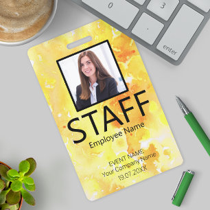 Badge Insigne jaune de l'événement personnel personnalis