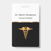 Badge Insigne Médicale chic d'identification de bureau (Dos)