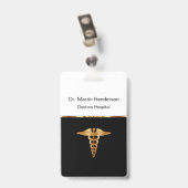 Badge Insigne Médicale chic d'identification de bureau (Dos avec clip)
