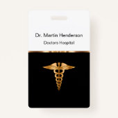 Badge Insigne Médicale chic d'identification de bureau (Dos)