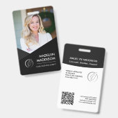 Badge Insigne minimal de l'agent de signature du notaire (Recto et verso)