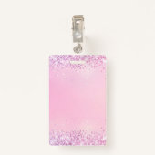 Badge Insigne moderne Parties scintillant violet (Imiter (Dos avec clip)