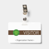 Badge Insigne moderne "VISITOR" (Arrière avec clip)