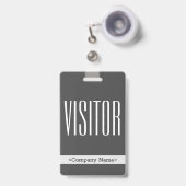 Badge Insigne moderne "VISITOR" (Avant avec rétractable)