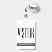 Badge Insigne moderne "VISITOR" (Arrière avec rétractable)