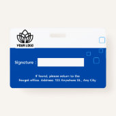 Badge Insigne personnalisé de l'employé, photo du nom, e (Dos)