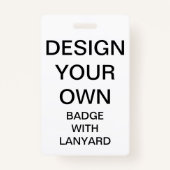 Badge INSIGNE personnalisé par coutume AVEC la LANIÈRE (Devant)