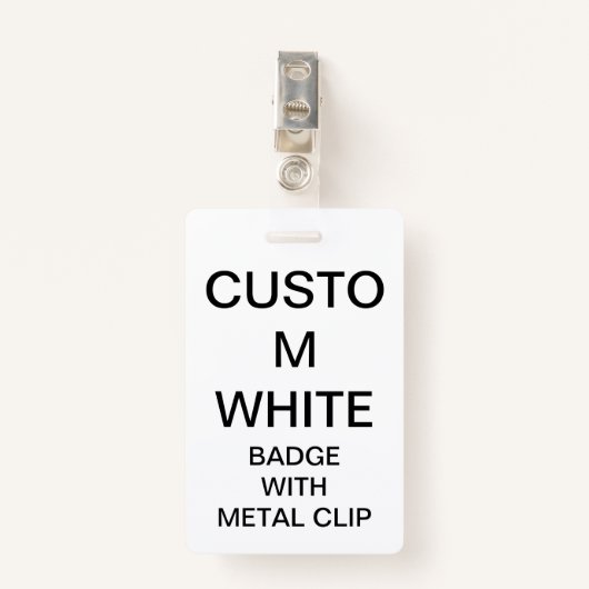 Badge INSIGNE personnalisé par coutume AVEC l'AGRAFE EN (Devant avec clip)