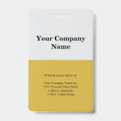 Badge Insigne personnalisé pour l'employé d'entreprise (Arrière)