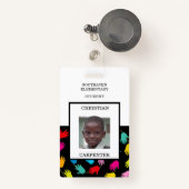 Badge Insigne photo de l'école étudiante (Front with Retractable)