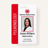 Badge Insigne photo de l'employé Médicale de l'hôpital p (Devant)