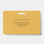 Badge Insigne photo de luxe Pharmacy Gold (Arrière)