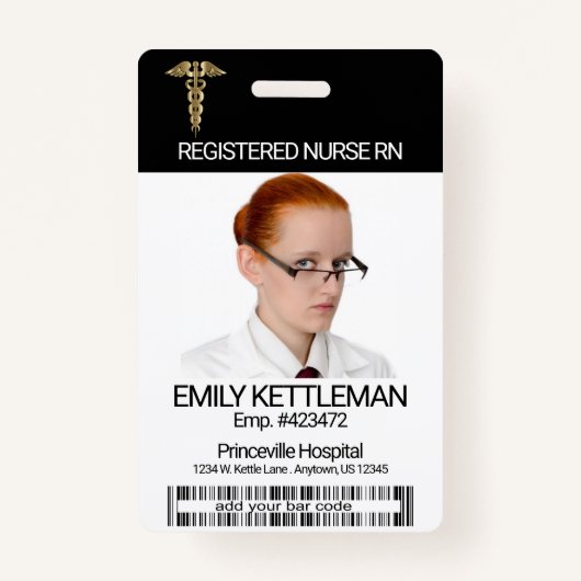 Badge Insigne photo Médicale - Logo Or (Devant)