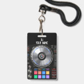 Badge Insigne platine DJ (Face avec cordon)