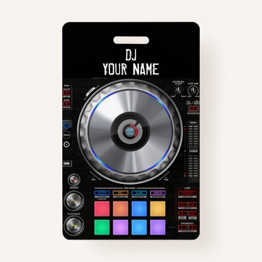 Badge Insigne platine DJ (Devant)