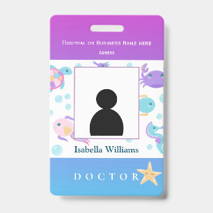 Badge Insigne pour dentiste, employé de l'hôpital, enfan